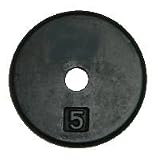 Cap Barbell Free Weights Standard 5-Pounds Plate (Black)