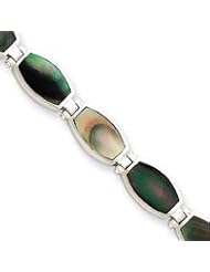 Sterling Silver Abalone Bracelet QH1032-7.25"