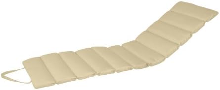 Paradise Cushions Indoor/Outdoor Roll-Up Channel Chaise Cushion, Sand