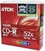 Electronics : TDK 25 CD-R Multicolor Pack
