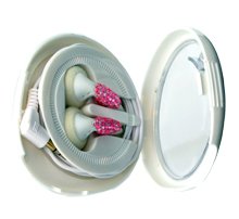 Bling Buds Earphones - White/Pink