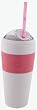 Copco Cold Beverage Travel Cup, Pink Butterfly/Daisy
