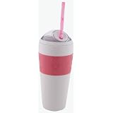 Copco 16-Ounce Cold Beverage Travel Cup With Straw,pink