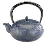 Joyce Chen 11-Ounce Japanese Tetsubin Cast-Iron Wave Teapot, Blue