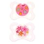 MAM Pacifiers Pearl Silicone 0-6 Months (Opaque & Arctic Blue)