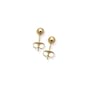 14k Yellow Gold 4mm Ball Stud Earrings, HYPOALLERGENIC 14kt GOLD ALLOY