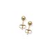 14k Yellow Gold 4mm Ball Stud Earrings, HYPOALLERGENIC 14kt GOLD ALLOY