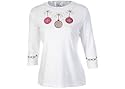 Plus Coral Bay 3/4 Sleeve Holiday Ornament Top