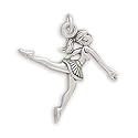 Sterling Silver Charm 1 in Dancer with Ponytail