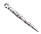 Solid Sterling Silver Pen Charm
