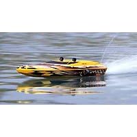 Cen Racing - 2054 - Aqua Jet GP Nitro RC Racing Boat - Yellow and Red - 30 MPH by Cen Racing