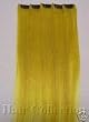 Hair Collection-18" Yellow 100% Human Hair Clip in on Extensions - 1.75"widex5pcs
