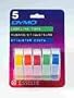 Dymo(R) Model 728414 Assorted Glossy Finish Labeling Tapes, 3/8in. x 4ft., Pack Of 5