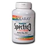 Solaray - Spectro 3 Multi/Iron Free, 180 tablets