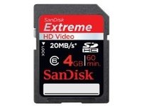 SanDisk Extreme HD Video SDHC 4GB Card