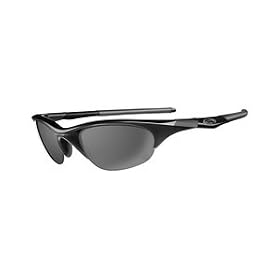 Oakley Half Jacket Adult Photochromic Transitions Casual Sunglasses - Color: Jet Black/Light Grey (Transition), Size: One Size Fits All