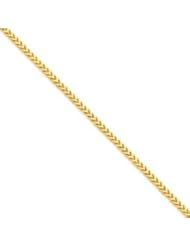 14k Gold 2.0mm Franco Chain 7 Inches