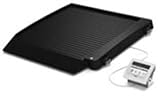 Wheelchair Platform Scale, 700 lb (310 kg) x 0.2 lb (0.1 kg) includes 120V AC adaptor, Rice Lake He