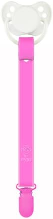 Paciplay TaffyTeethable Pacifier Holder, Pink, 2-Count