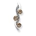 14k White Gold Champagne Diamond Pendant