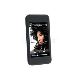 (3 in 1 Combo) Apple iPod Touch iTouch 8GB 16GB Silicon Silicone Skin Case Cover + Travel Charger + Car Charger - Black