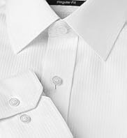 Cotton Rich Non-Iron Herringbone Striped Shirt