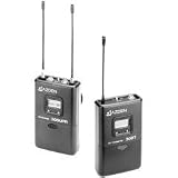 Azden Dual-Channel UHF Lavalier And Plug-In Microphone System,240 UHF user-selectable frequencies (794-806 MHz),Digital LCD ,Twin high-gain antennas,