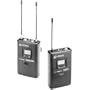 Azden Dual-Channel UHF Lavalier And Plug-In Microphone System,240 UHF user-selectable frequencies (794-806 MHz),Digital LCD ,Twin high-gain antennas,