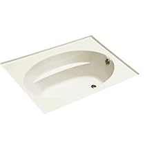 6 Foot Drop In Soaking BathTub Kohler Windward with Reversible Drain K-1115-F: 72"L x 42"W x 21"H