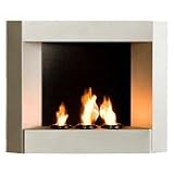 SEI Contemporary Wall Mount Gel Fuel Fireplace, Silver