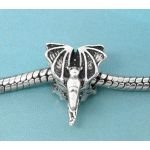 Antique Silver Bat Vampire Bead Spacer Charm Fits Pandora Zable Chamilia Troll and Biagi