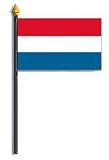 Netherlands (Holland) Flag Rayon On Staff 4 in. x 6 in.