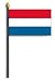 Netherlands (Holland) Flag Rayon On Staff 4 in. x 6 in.