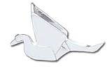 Solid Sterling Silver Crane Origami Charm (3.4g)