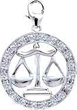 Zodiac Libra, 14K Gold Diamond Charm