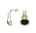925 Silver & Onyx Earrings with 14k Gold Accents