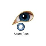 Coloured Contact Lenses with 120ml Solution and Case - Azure Blue (1 Month)