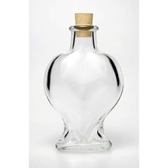 Glasflasche Herz 100ml zum selbst Abf�llen, 11,7 cm