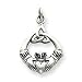 Sterling Silver Antiqued Claddaugh Pendant