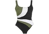 Longitude Pin Wheel Tank Swim Suit