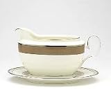 Noritake 7992416 Meridian - Cameroon Gravy Boat with Tray 18-oz.