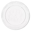 TABLEMATE PRODUCTS, CO. Plastic Dinnerware, Plates, 7-1/2" Diameter, Scroll, Clear, 25/PK