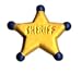 All Products : Knob - Sheriff Yellow Badge with Bandit Blue Tips