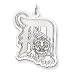 Sterling Silver Detroit Tigers D W/ Tiger Pendant