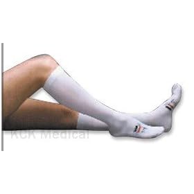 White Knee Length T.E.D. Anti-Embolism Stocking with Inspection Toe - White - Medium/Regular Length - Pair