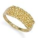 Jewelco London 9ct Solid gold hand finished light weight 4 row Keeper Ring