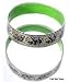 Sterling Silver Bangle Bracelet Pair with Enamelled Painting 60 gms. 2.75 