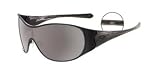 Oakley Women's Breathless Oo4026 Polished Black Frame/Warm Grey Lens Metal Sunglasses