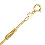 14k Yellow Gold 18 Inch X 1.3 mm Foxtail Chain Necklace - O Ring Clasp