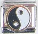 Clearly Charming Yin Yang Round Italian Charm